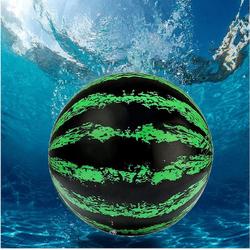   stevige onderwaterbal XXL | Onder water bal | Met water of lucht te vullen | Waterbal | Inclusief water vulstuk | 22,8 cm | Groen zwart